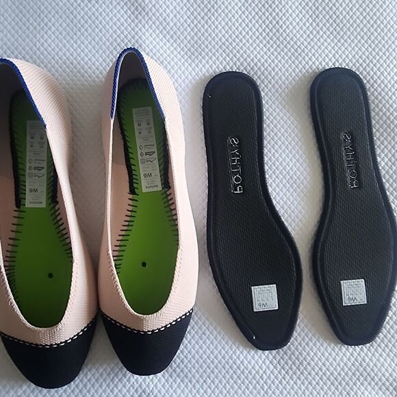 Rothy's Black and soft pink Flats with Elegant Two-Tone Design - Picture 10 of 10